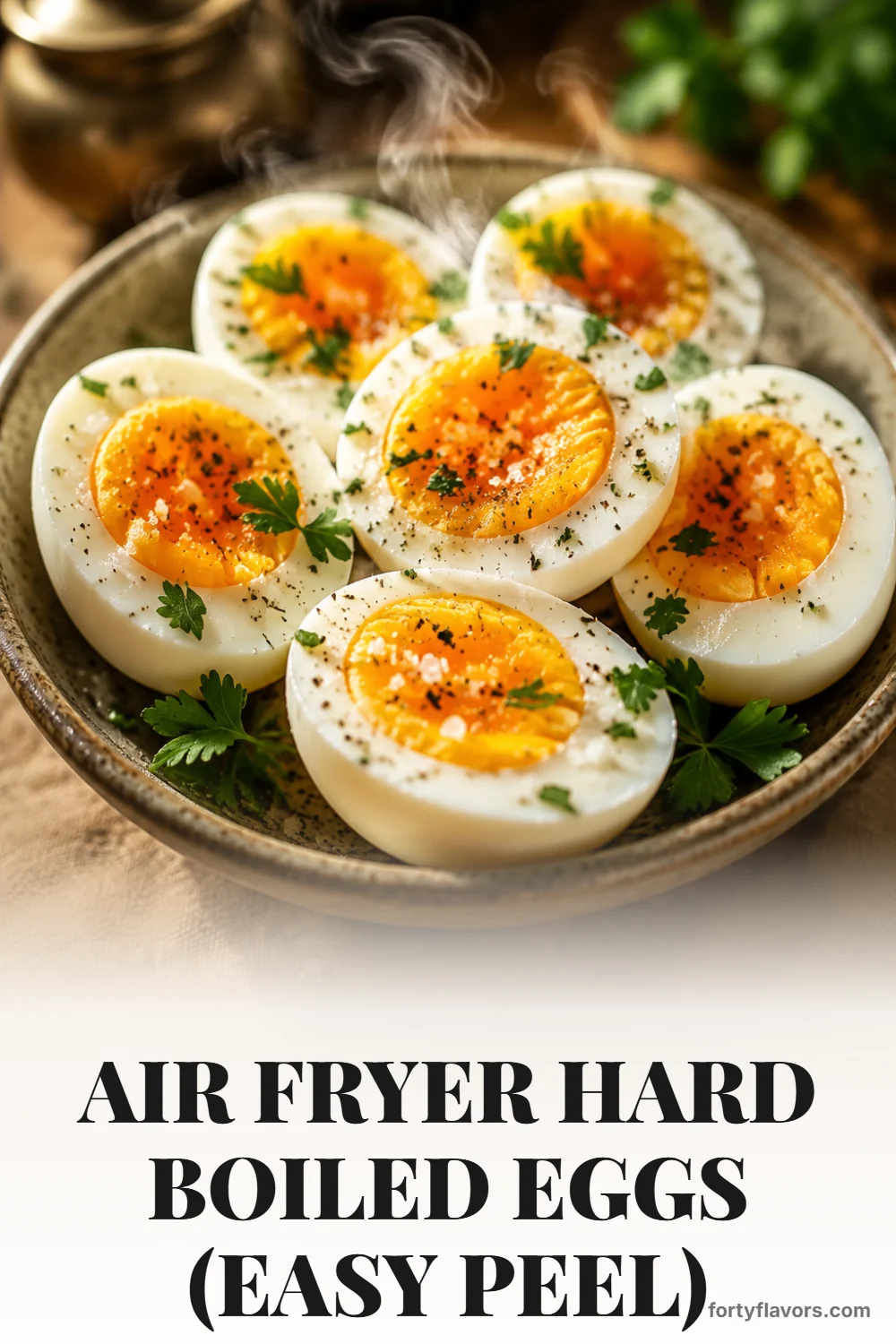 Air Fryer Hard Boiled Eggs (Easy Peel) – Pinterest pin 1