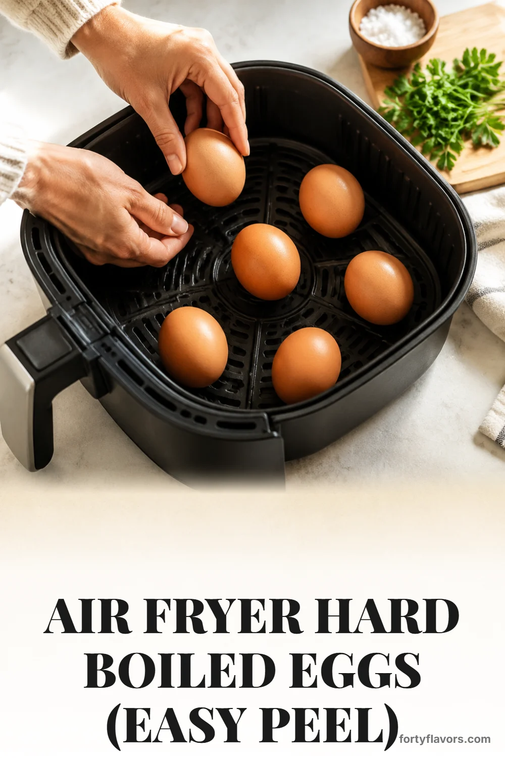Air Fryer Hard Boiled Eggs (Easy Peel) – Pinterest pin 4