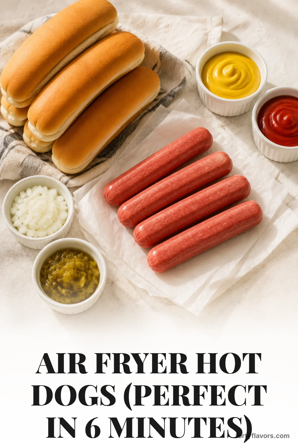 Air Fryer Hot Dogs (Perfect in 6 Minutes) – Pinterest pin 2