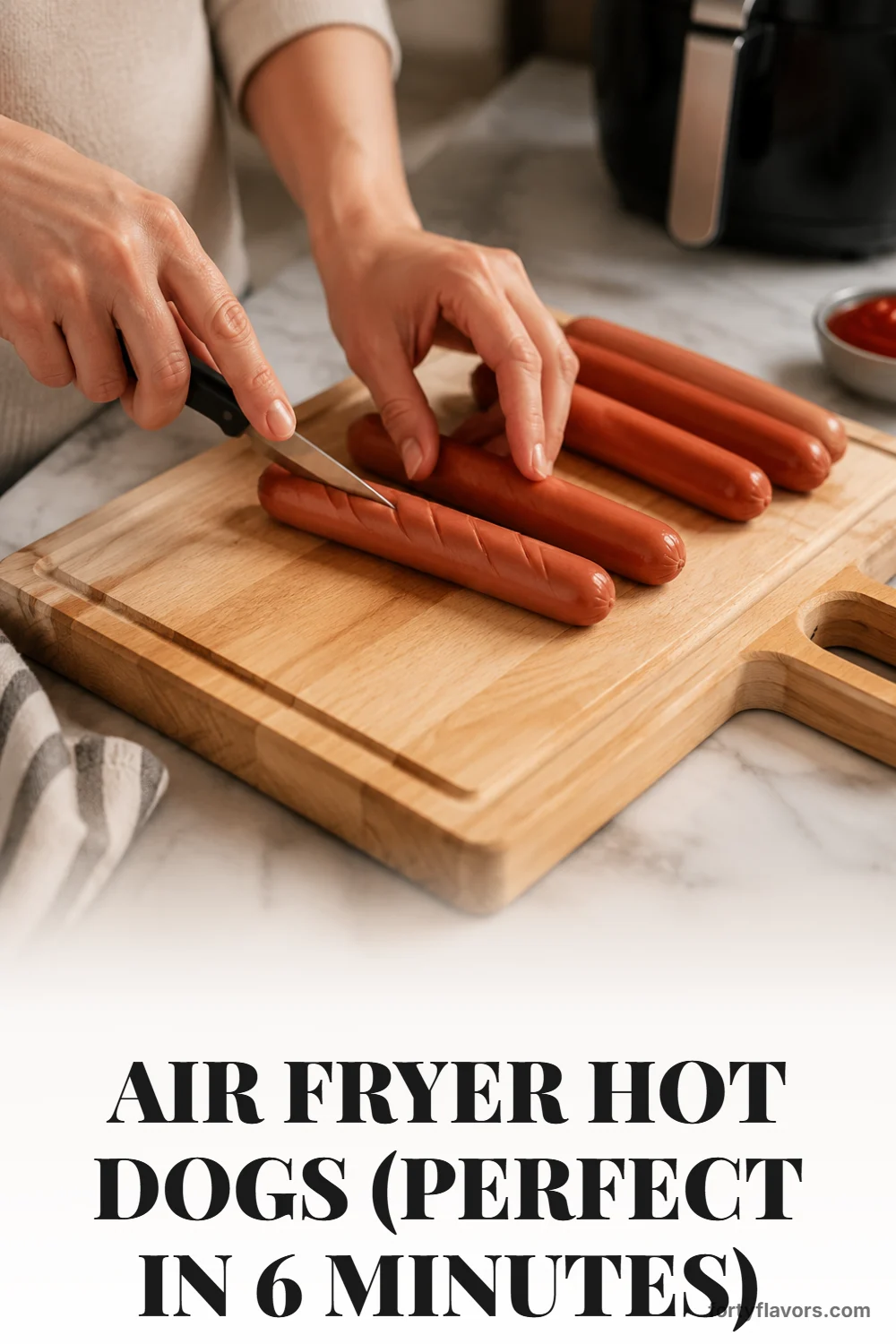 Air Fryer Hot Dogs (Perfect in 6 Minutes) – Pinterest pin 3