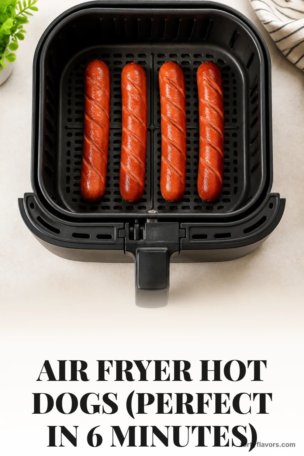 Air Fryer Hot Dogs (Perfect in 6 Minutes) – Pinterest pin 4