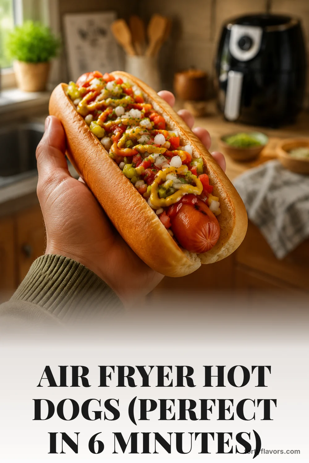 Air Fryer Hot Dogs (Perfect in 6 Minutes) – Pinterest pin 8