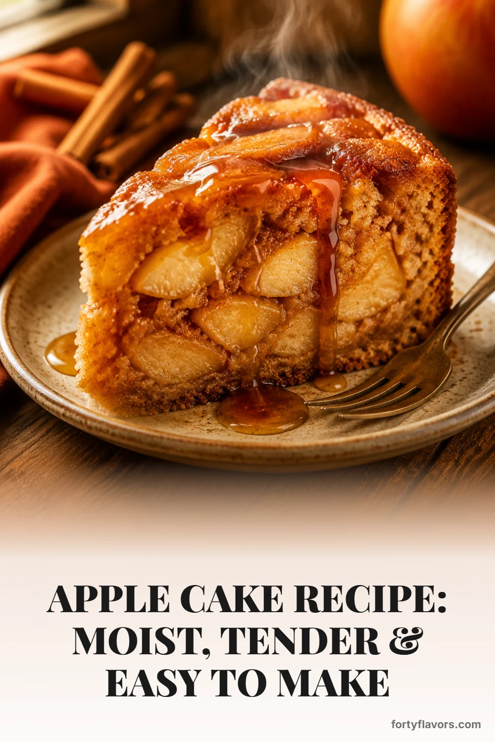 Apple Cake Recipe: Moist, Tender & Easy to Make – Pinterest pin 1