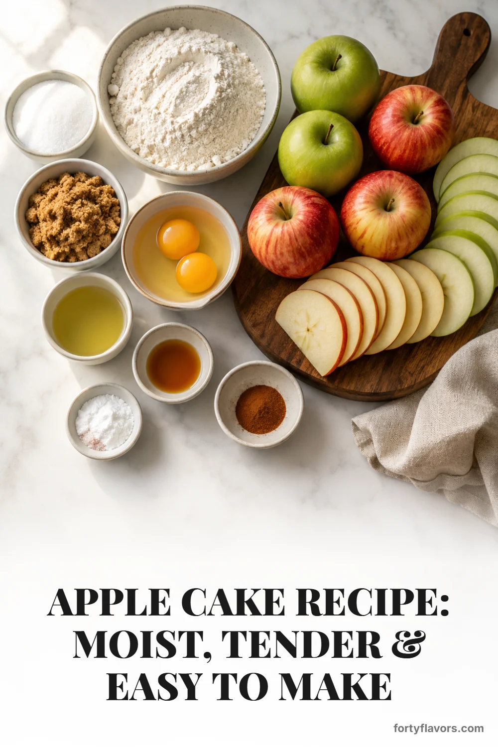 Apple Cake Recipe: Moist, Tender & Easy to Make – Pinterest pin 2