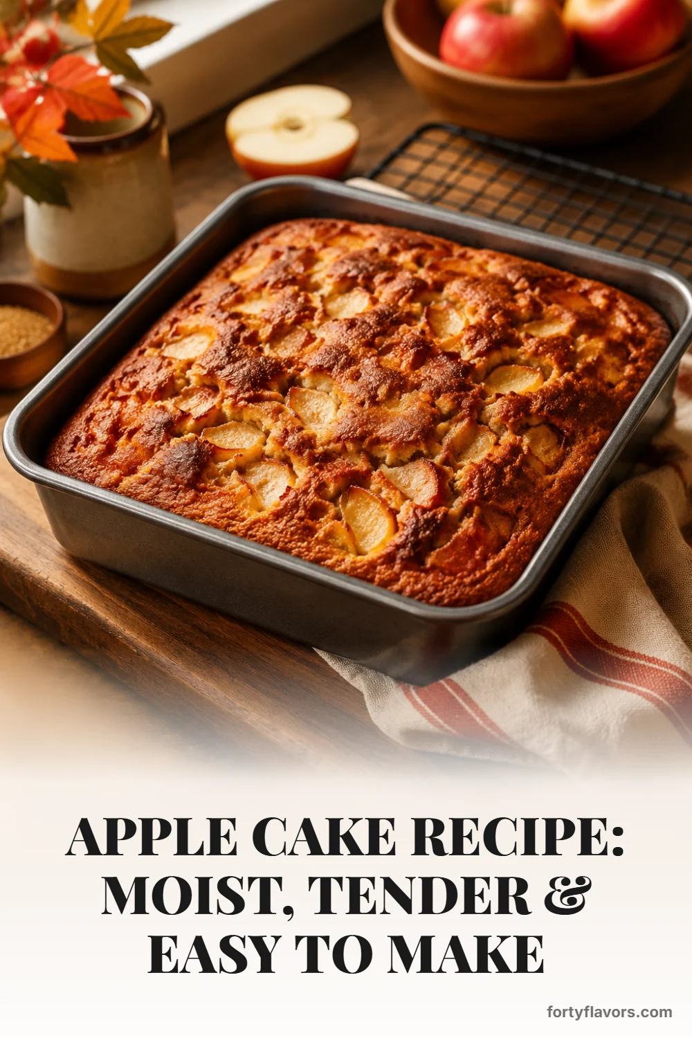 Apple Cake Recipe: Moist, Tender & Easy to Make – Pinterest pin 6
