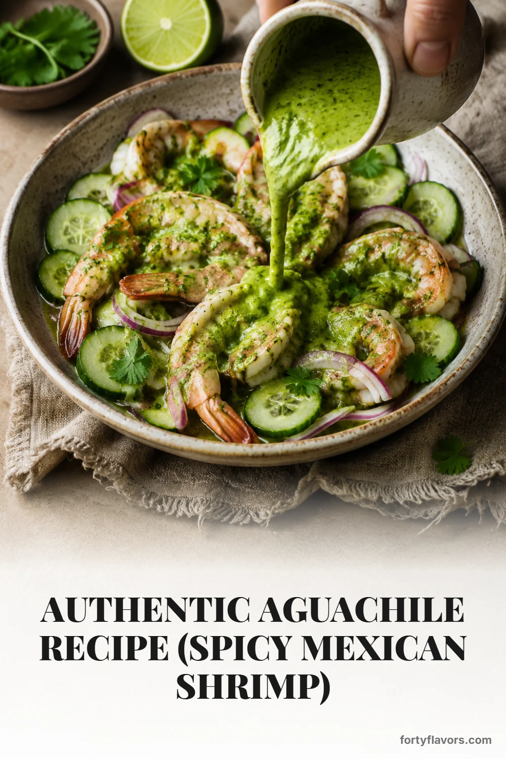 Authentic Aguachile Recipe (Spicy Mexican Shrimp) – Pinterest pin 5