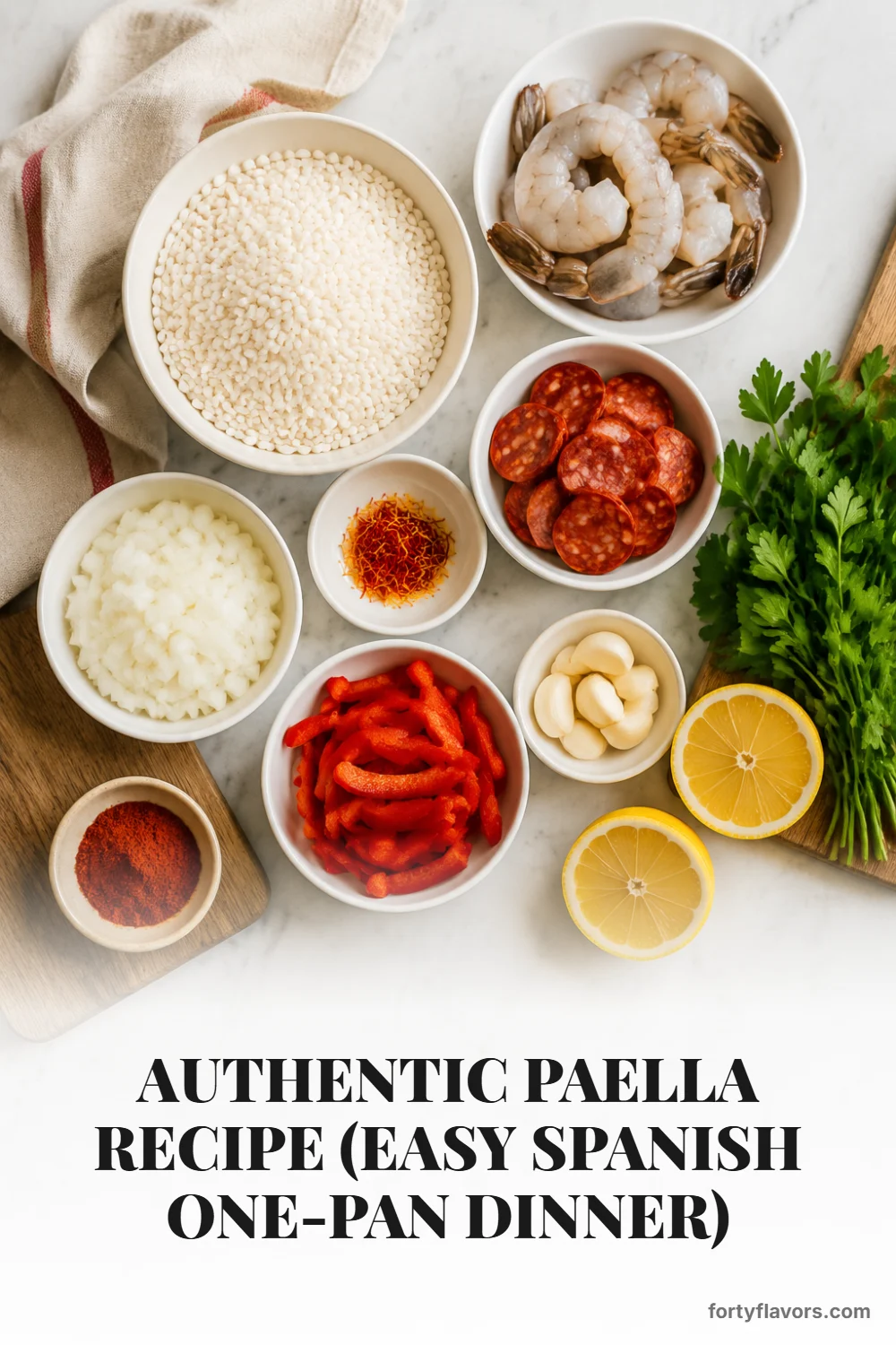 Authentic Paella Recipe (Easy Spanish One-Pan Dinner) – Pinterest pin 2