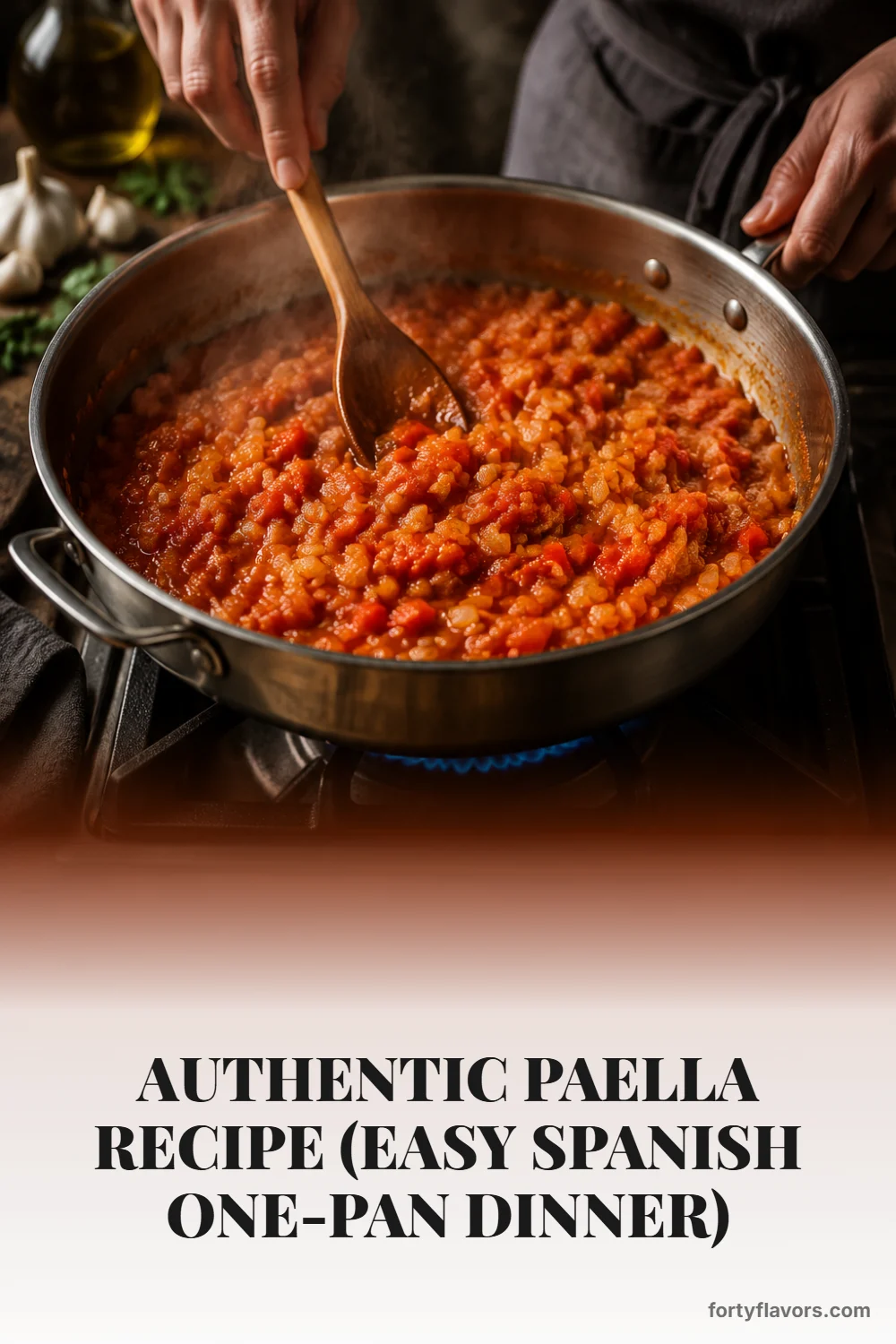Authentic Paella Recipe (Easy Spanish One-Pan Dinner) – Pinterest pin 3