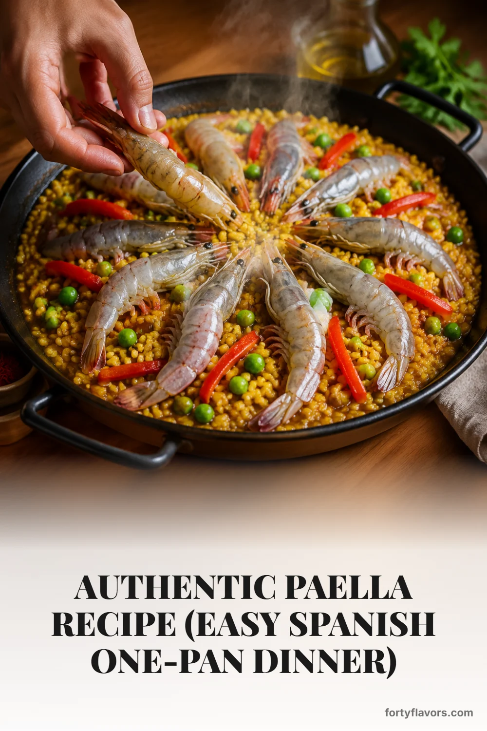 Authentic Paella Recipe (Easy Spanish One-Pan Dinner) – Pinterest pin 6