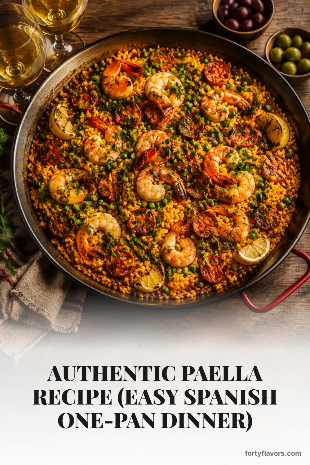 Authentic Paella Recipe (Easy Spanish One-Pan Dinner) – Pinterest pin 7