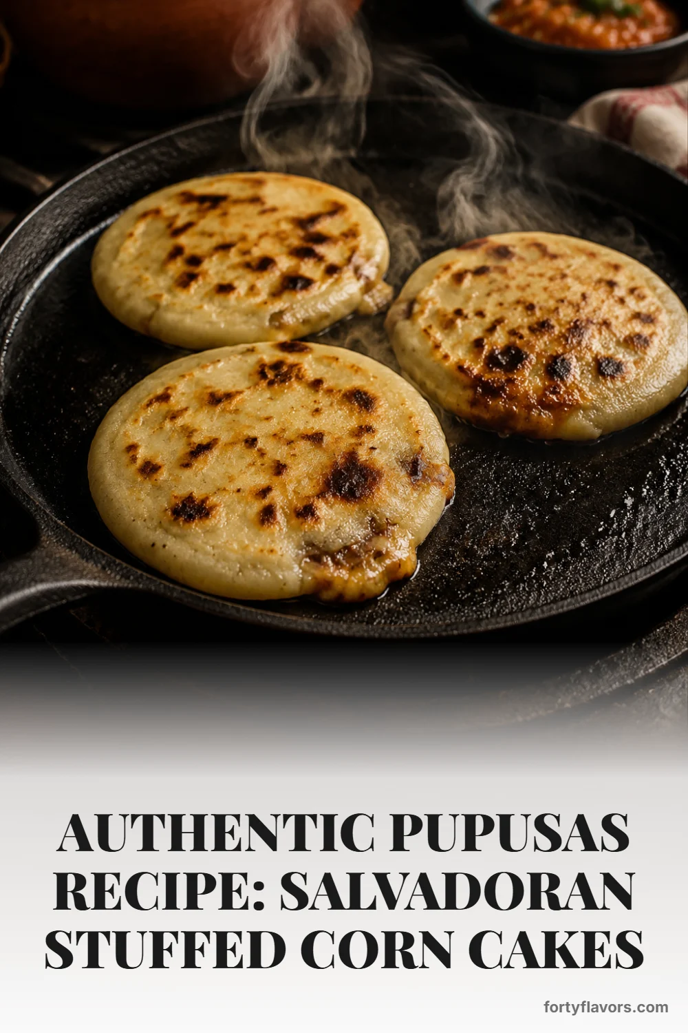 Authentic Pupusas Recipe: Salvadoran Stuffed Corn Cakes – Pinterest pin 5