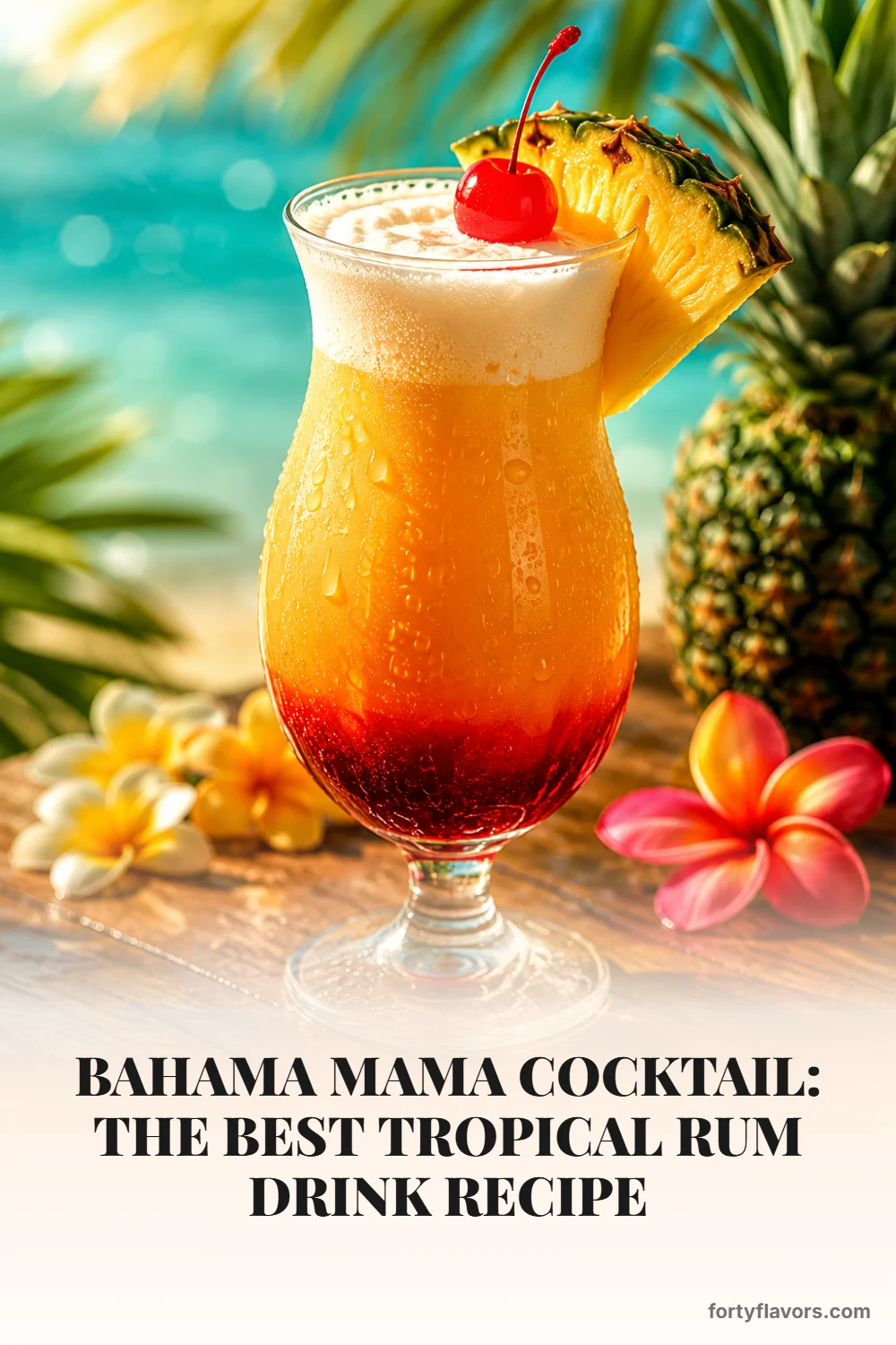 Bahama Mama Cocktail: The Best Tropical Rum Drink Recipe – Pinterest pin 1