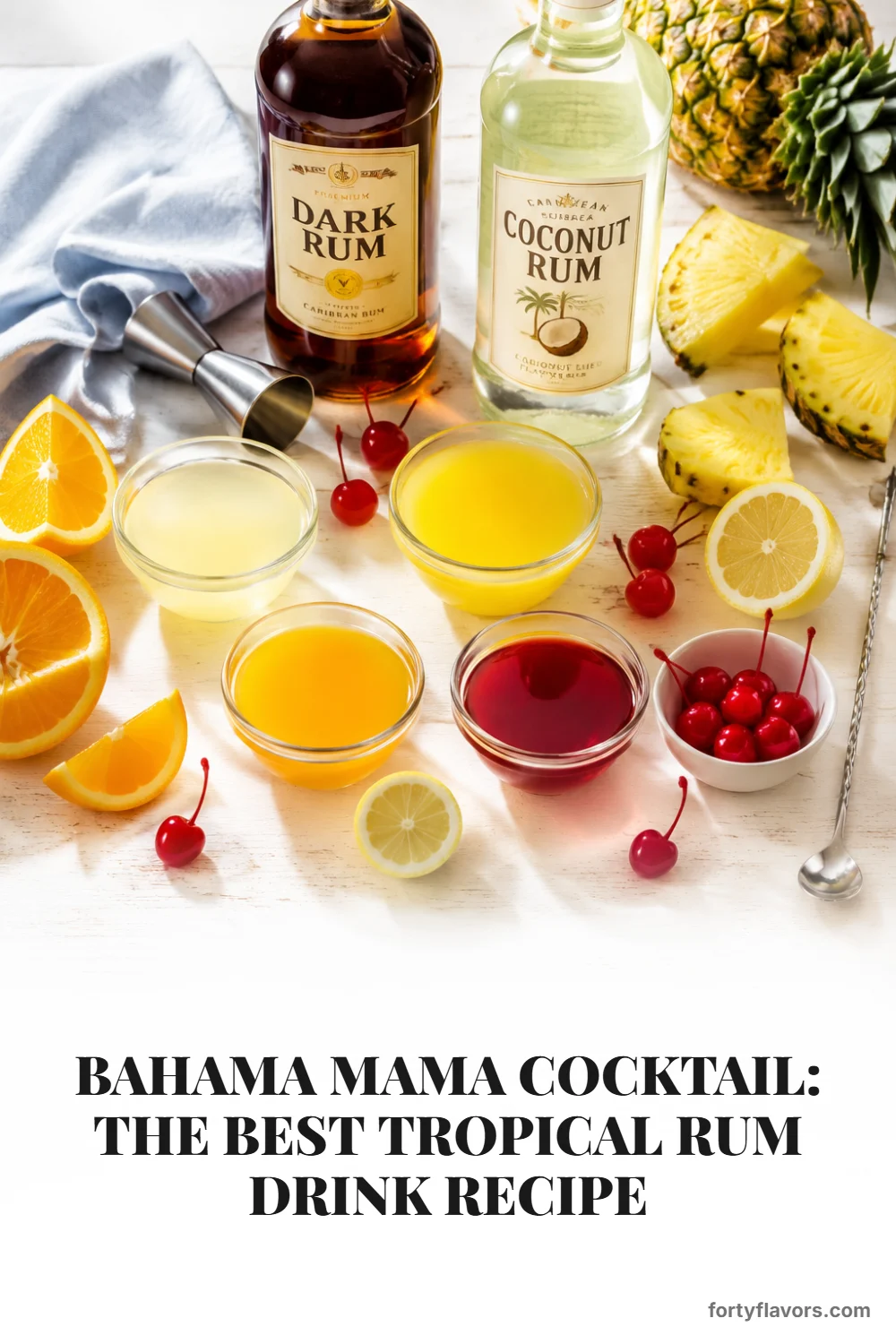 Bahama Mama Cocktail: The Best Tropical Rum Drink Recipe – Pinterest pin 2