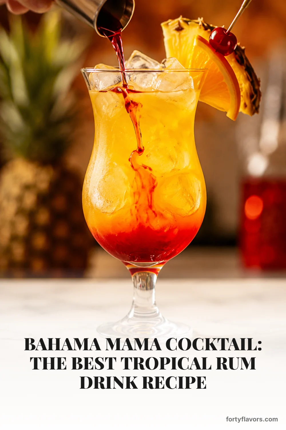Bahama Mama Cocktail: The Best Tropical Rum Drink Recipe – Pinterest pin 5
