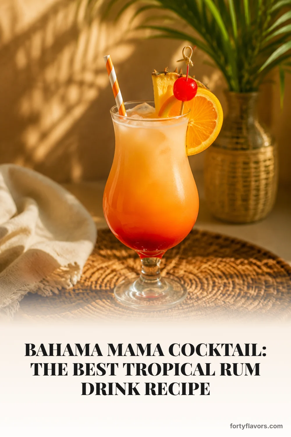 Bahama Mama Cocktail: The Best Tropical Rum Drink Recipe – Pinterest pin 6