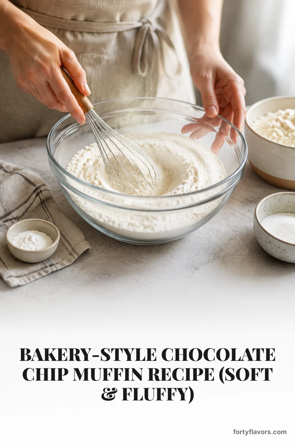 Bakery-Style Chocolate Chip Muffin Recipe (Soft & Fluffy) – Pinterest pin 3