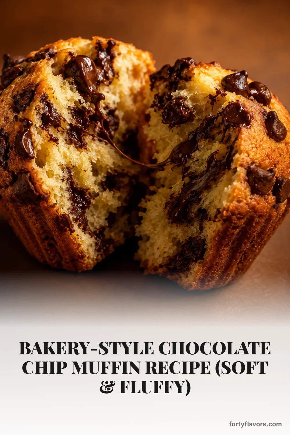 Bakery-Style Chocolate Chip Muffin Recipe (Soft & Fluffy) – Pinterest pin 7