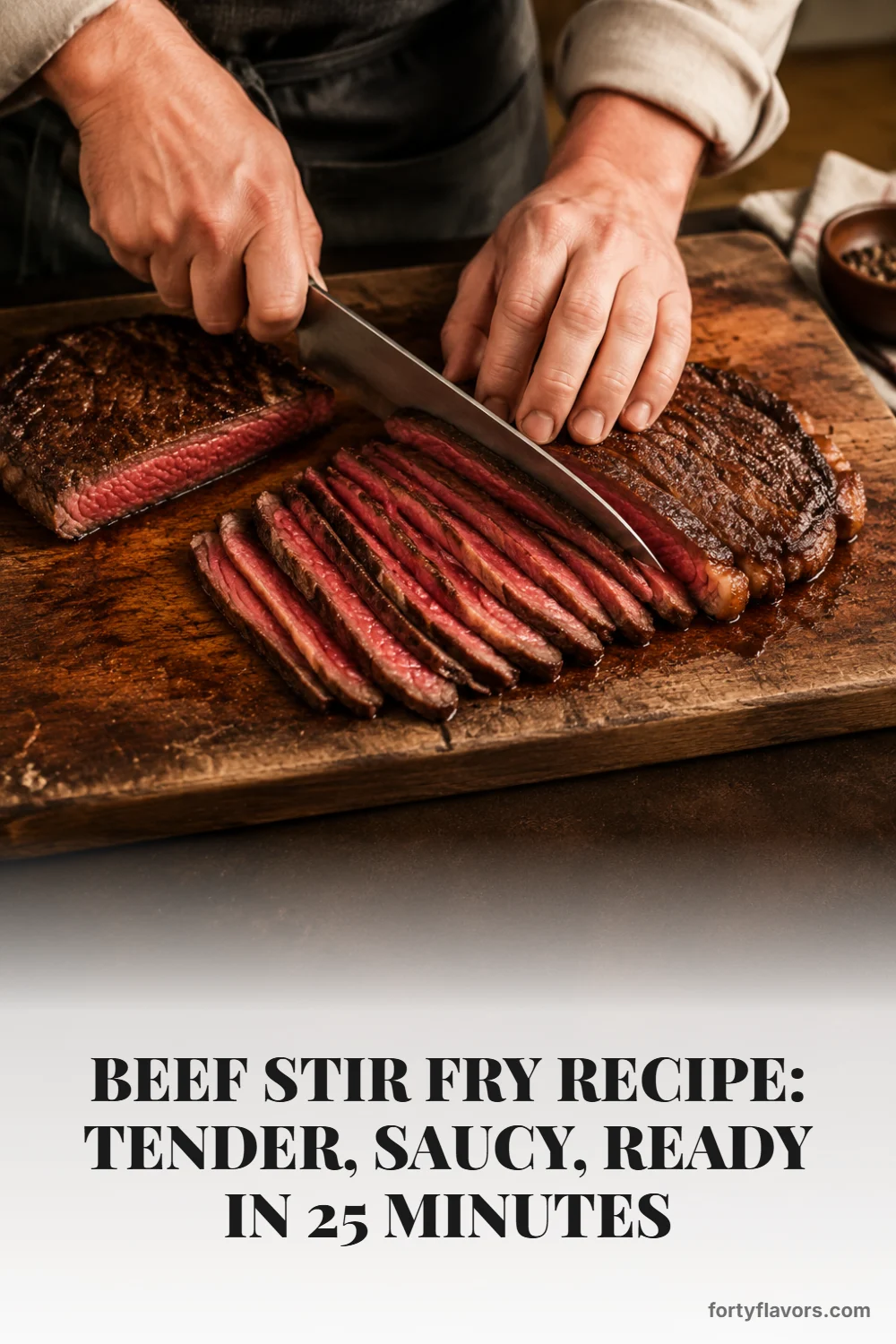 Beef Stir Fry Recipe: Tender, Saucy, Ready in 25 Minutes – Pinterest pin 3