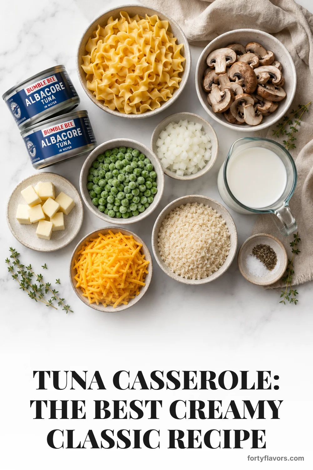 Tuna Casserole: The Best Creamy Classic Recipe – Pinterest pin 2