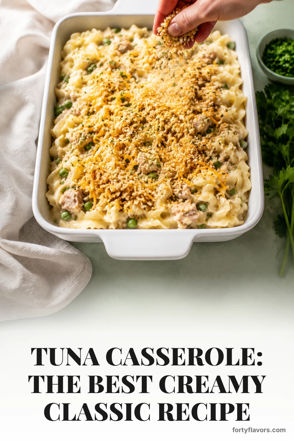 Tuna Casserole: The Best Creamy Classic Recipe – Pinterest pin 5