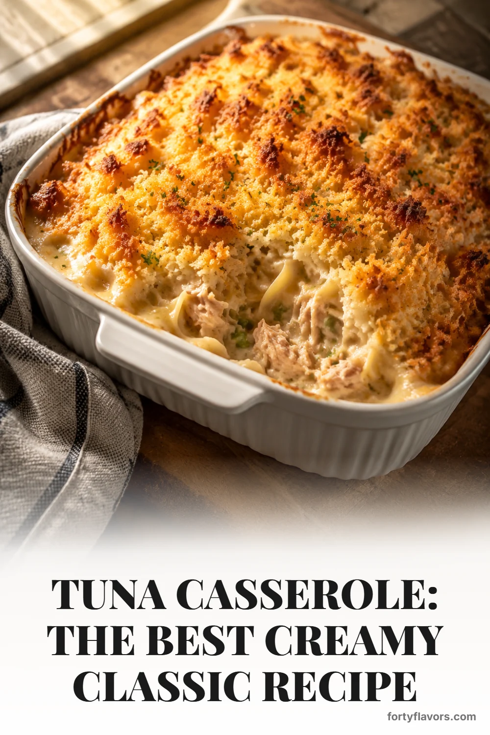 Tuna Casserole: The Best Creamy Classic Recipe – Pinterest pin 6