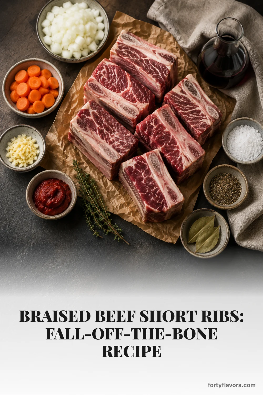 Braised Beef Short Ribs: Fall-Off-the-Bone Recipe – Pinterest pin 2