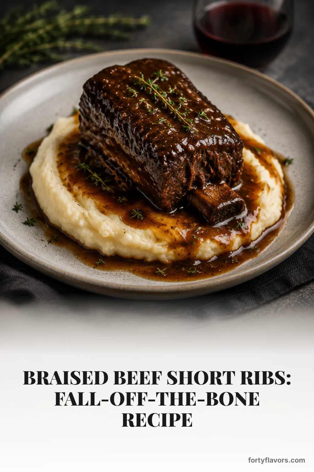 Braised Beef Short Ribs: Fall-Off-the-Bone Recipe – Pinterest pin 6