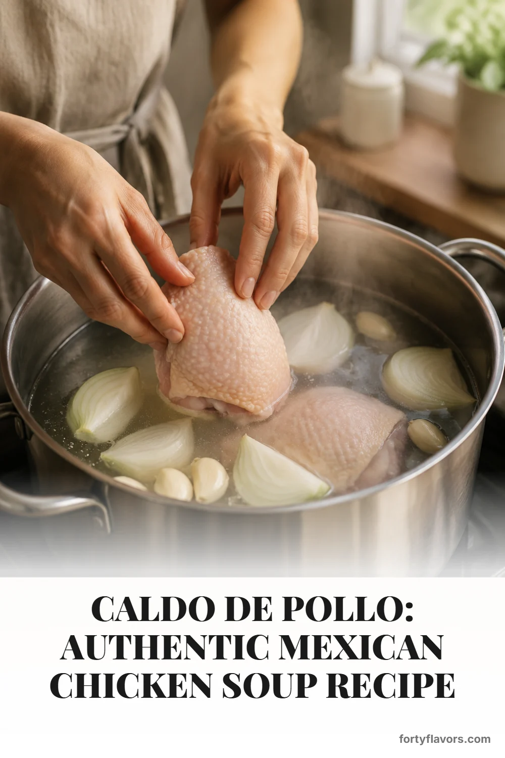 Caldo de Pollo: Authentic Mexican Chicken Soup Recipe – Pinterest pin 3