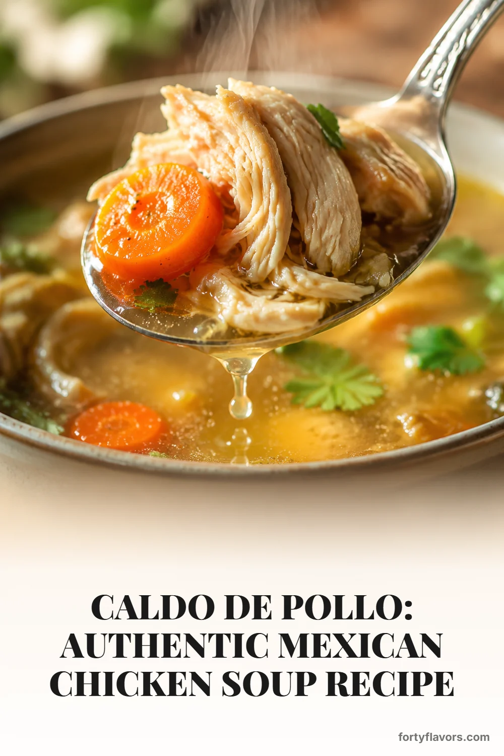 Caldo de Pollo: Authentic Mexican Chicken Soup Recipe – Pinterest pin 8