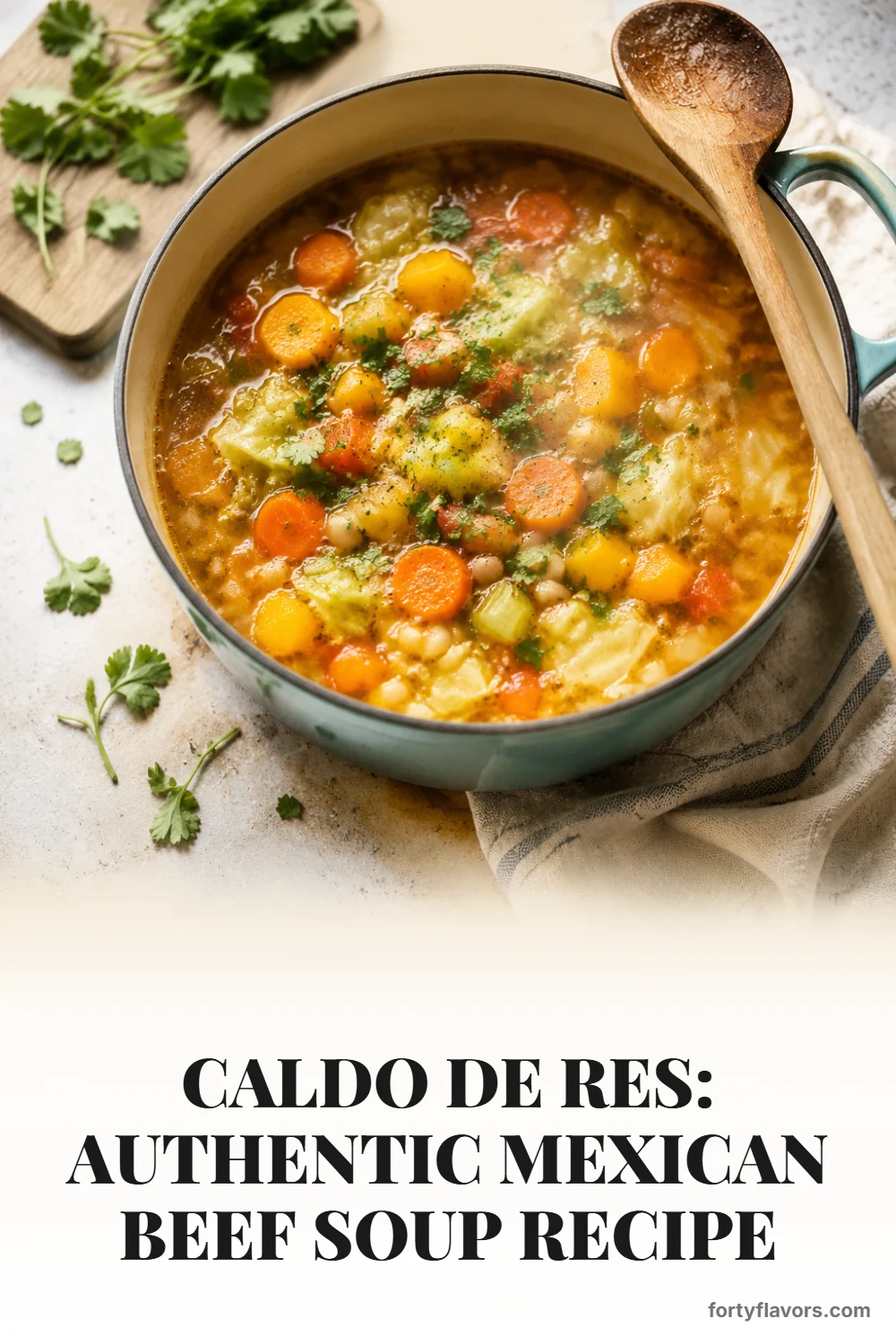 Caldo de Res: Authentic Mexican Beef Soup Recipe – Pinterest pin 4