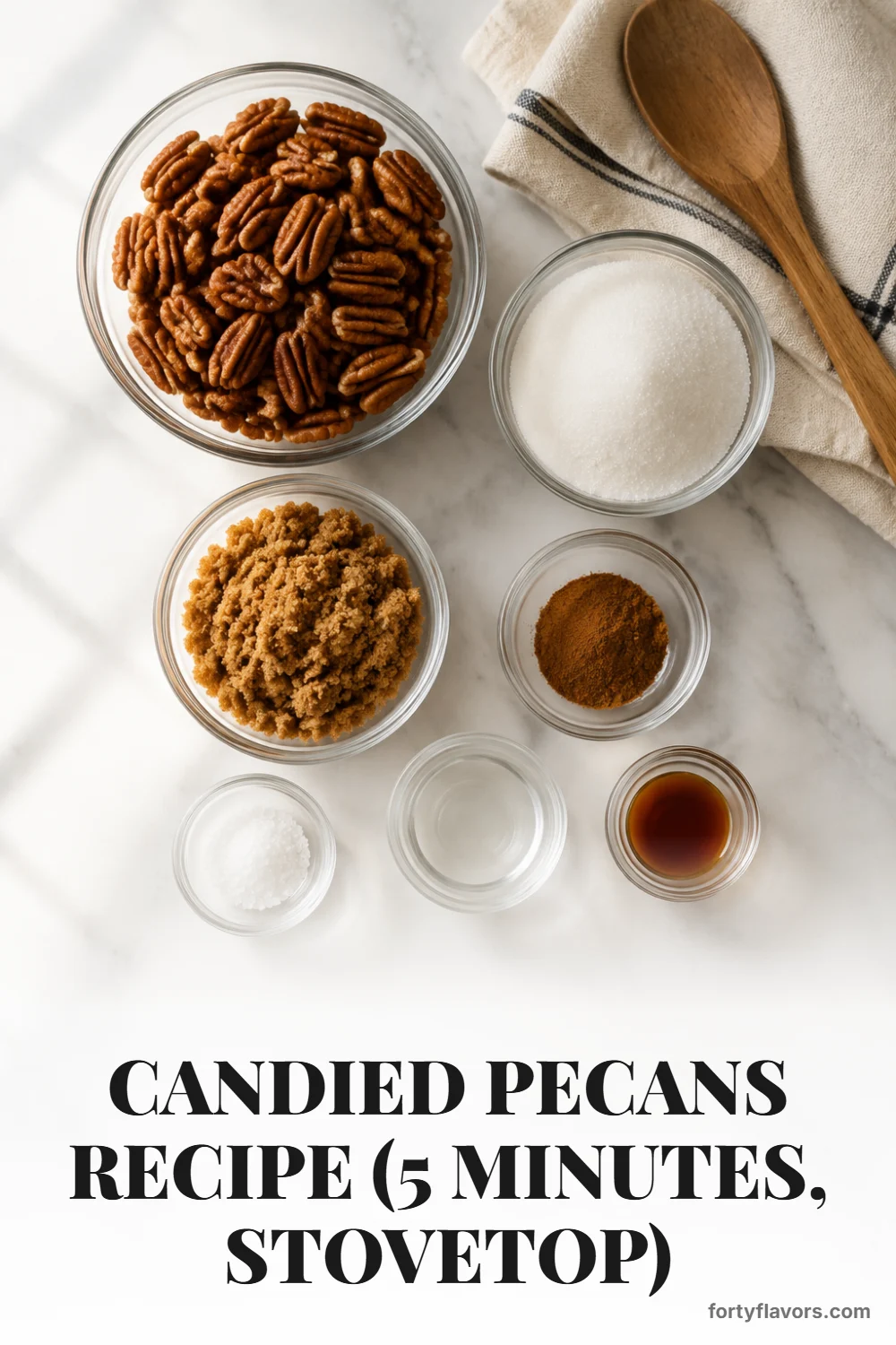 Candied Pecans Recipe (5 Minutes, Stovetop) – Pinterest pin 2