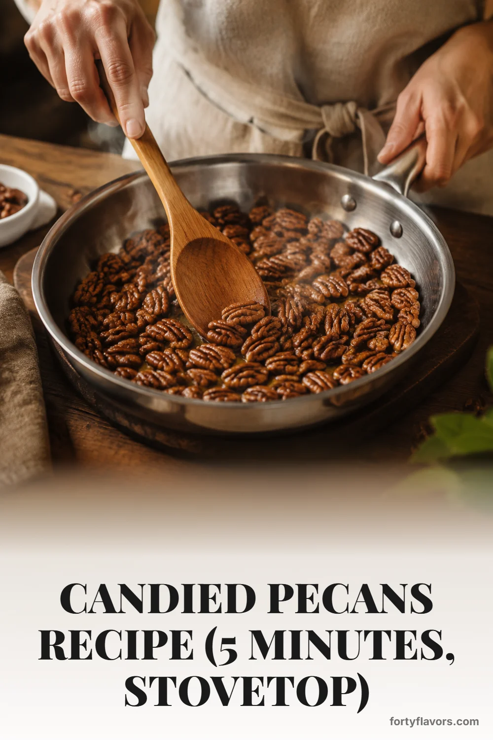 Candied Pecans Recipe (5 Minutes, Stovetop) – Pinterest pin 3