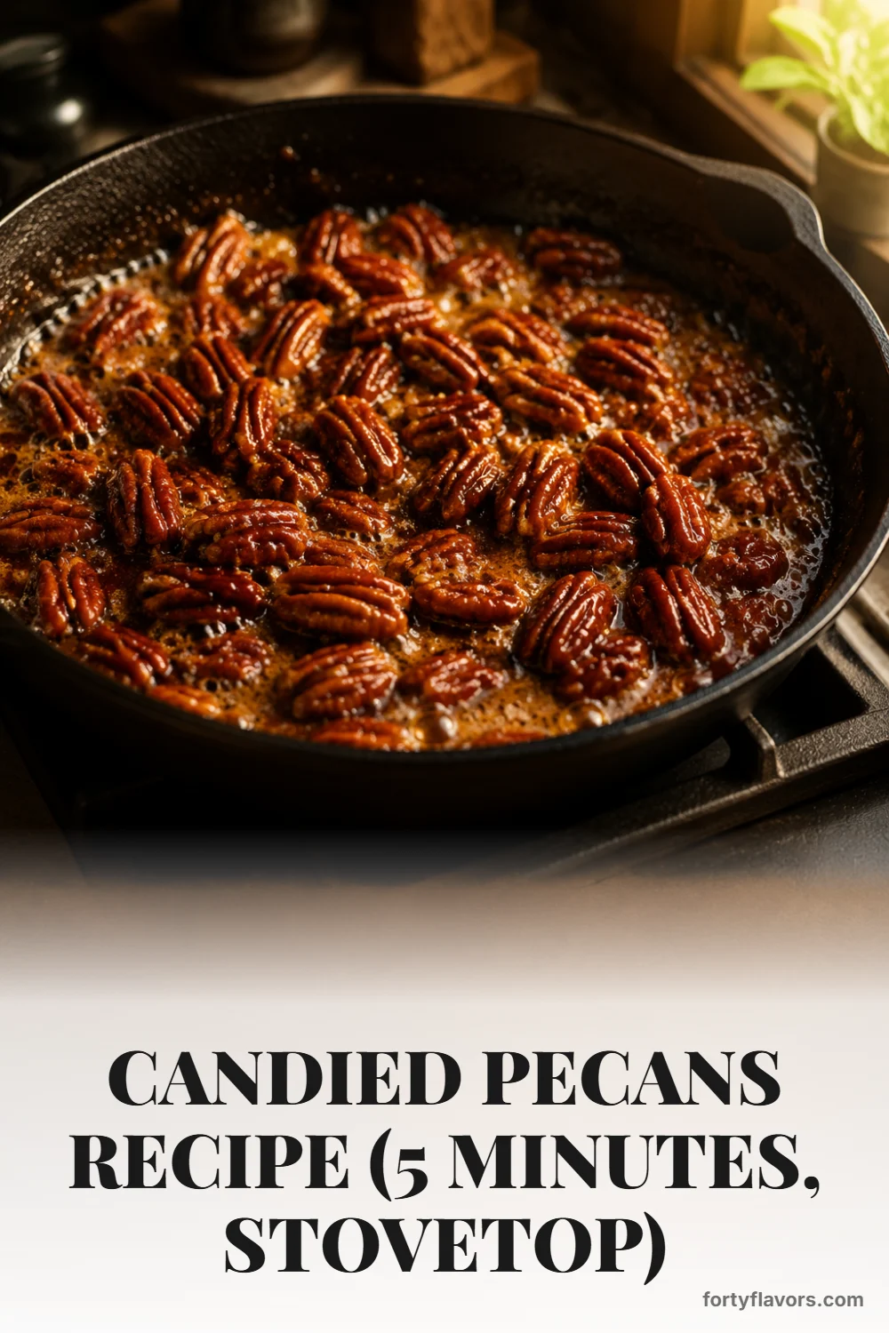 Candied Pecans Recipe (5 Minutes, Stovetop) – Pinterest pin 4