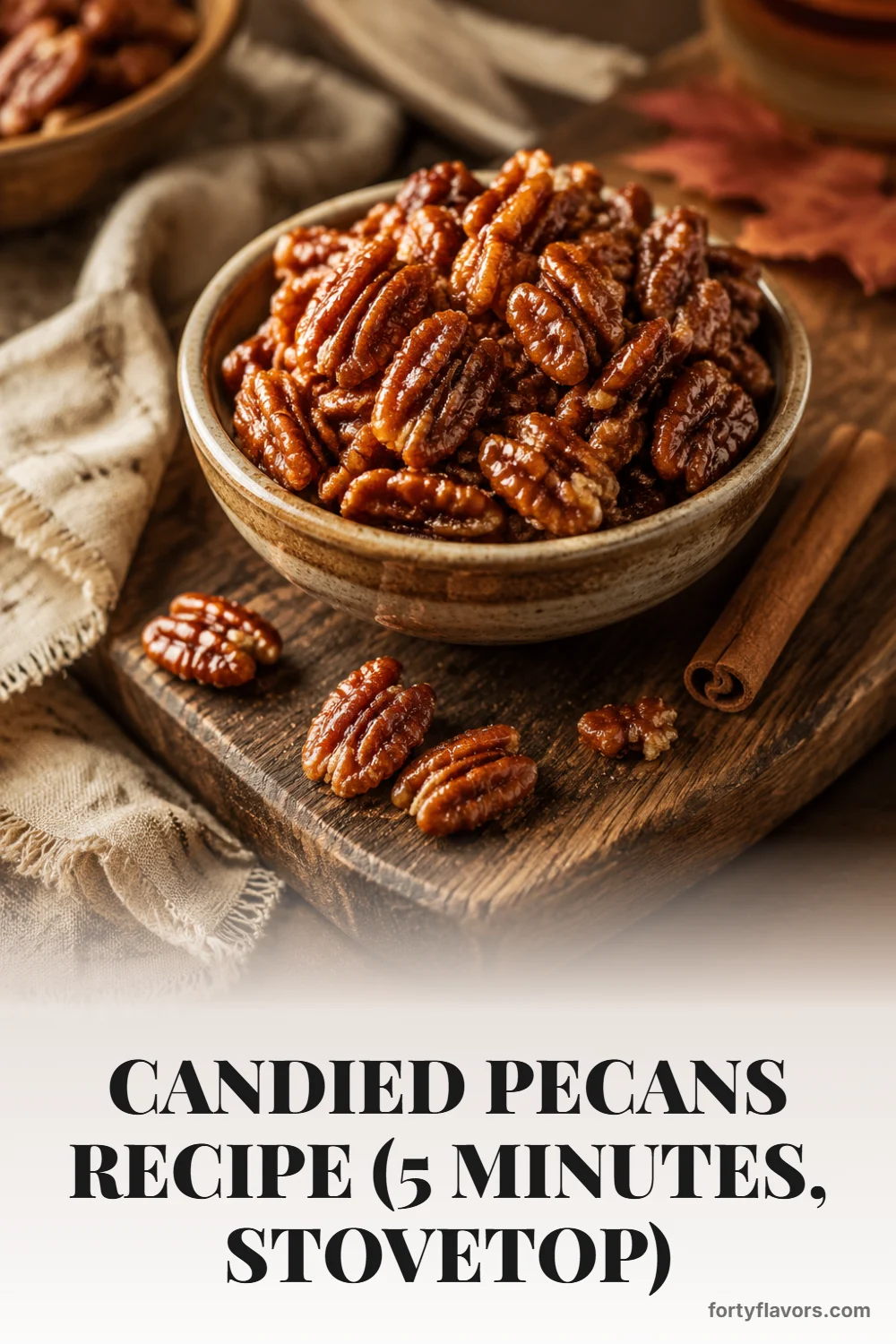 Candied Pecans Recipe (5 Minutes, Stovetop) – Pinterest pin 6