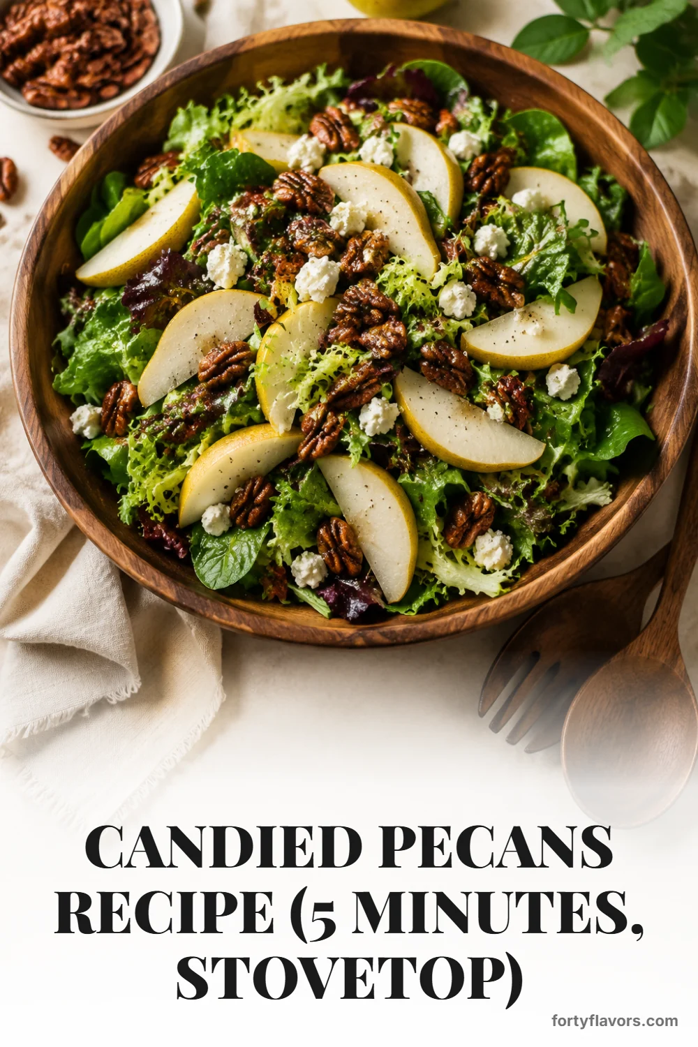 Candied Pecans Recipe (5 Minutes, Stovetop) – Pinterest pin 8