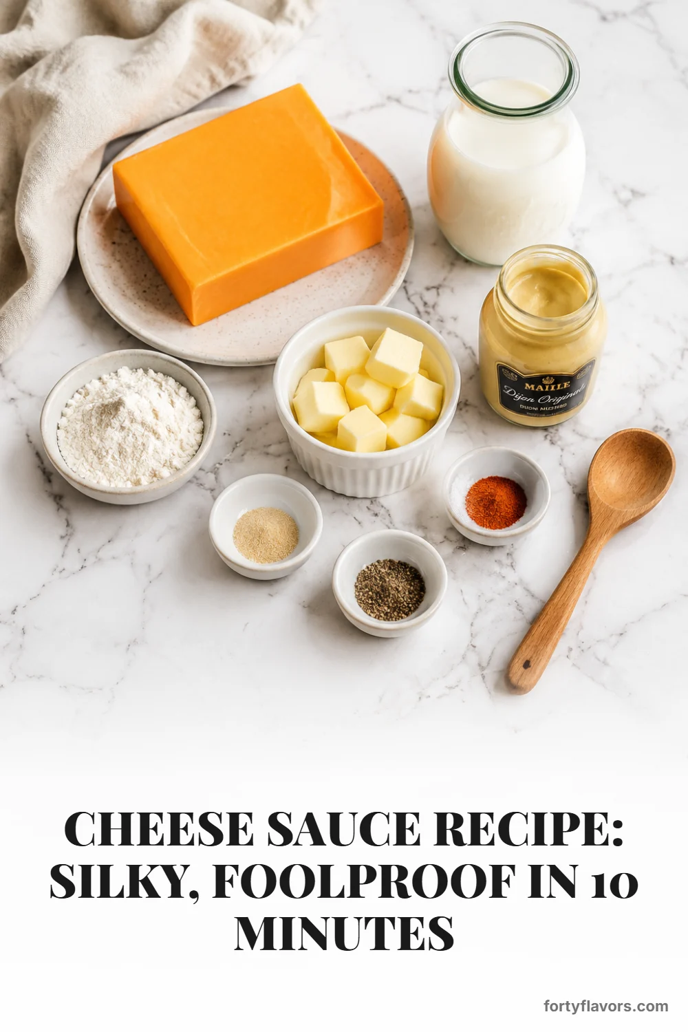 Cheese Sauce Recipe: Silky, Foolproof in 10 Minutes – Pinterest pin 2