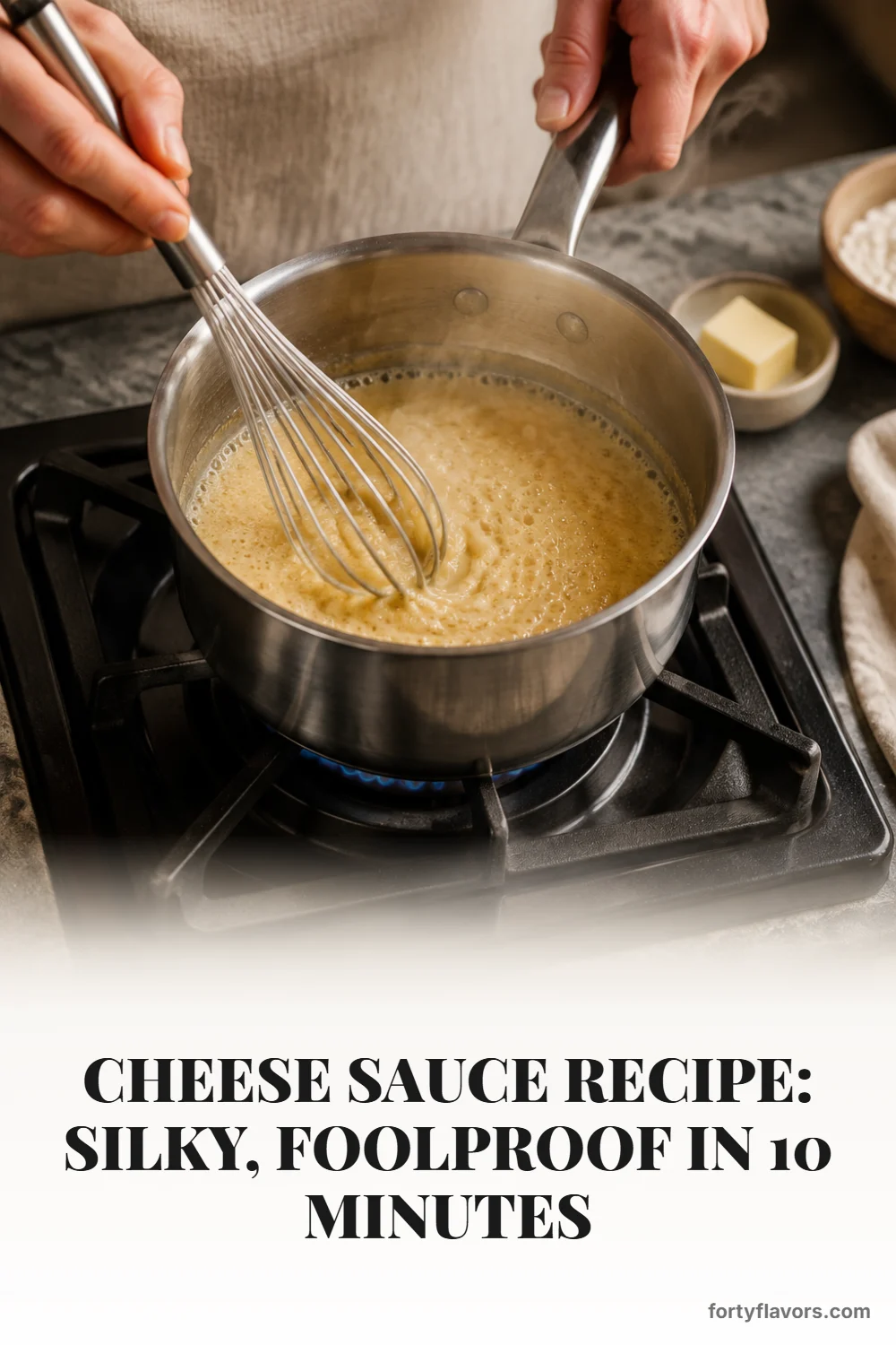 Cheese Sauce Recipe: Silky, Foolproof in 10 Minutes – Pinterest pin 3