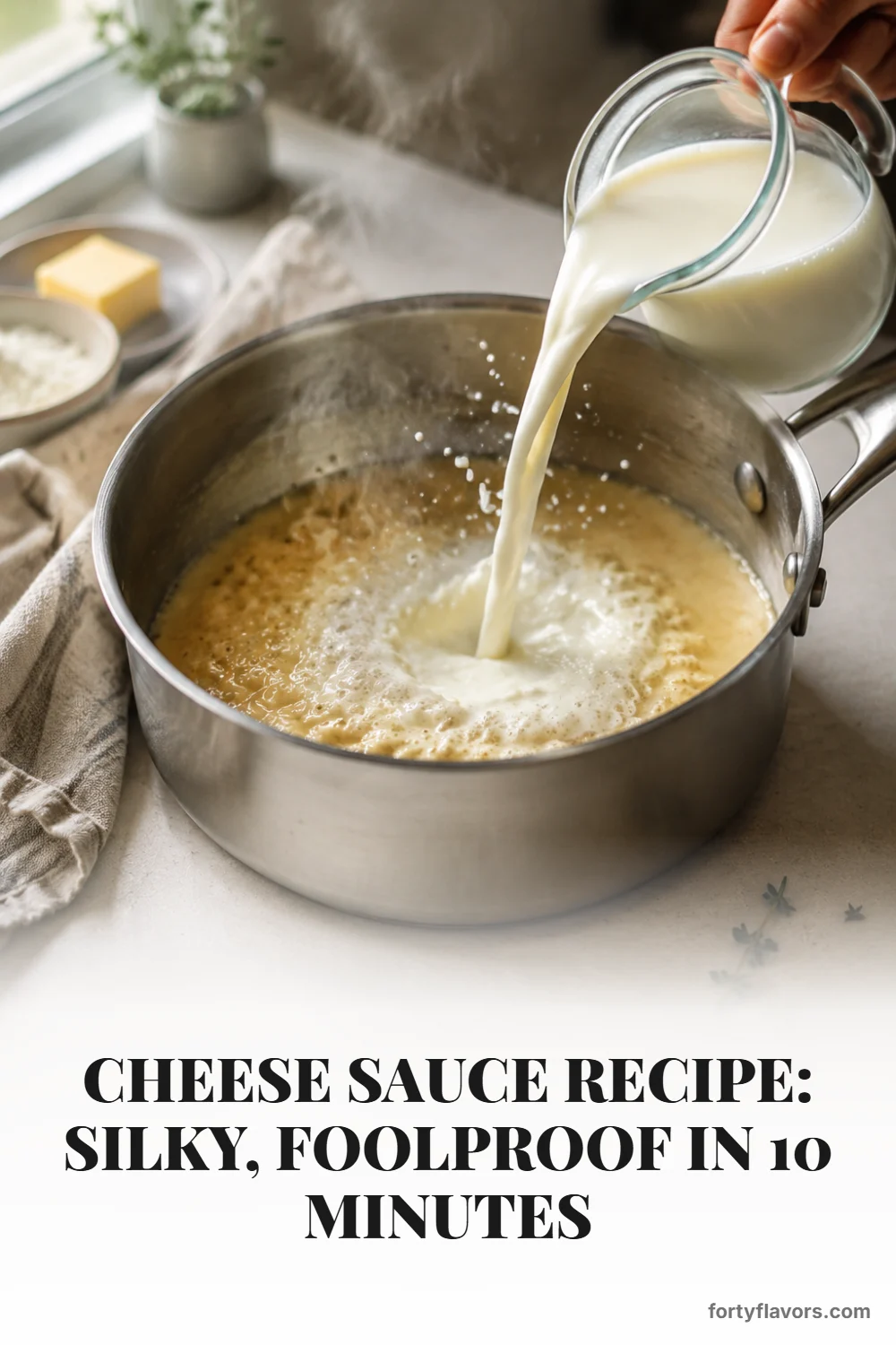 Cheese Sauce Recipe: Silky, Foolproof in 10 Minutes – Pinterest pin 4