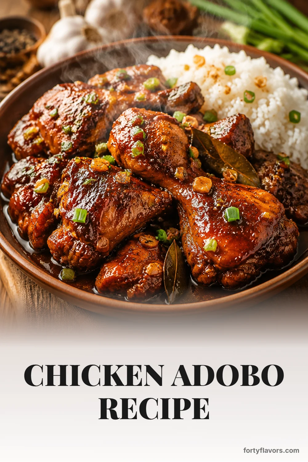 Chicken Adobo Recipe – Pinterest pin 1