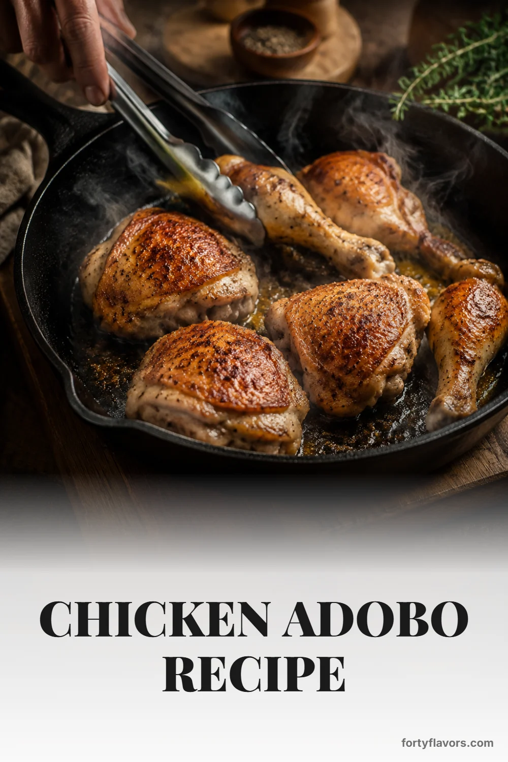 Chicken Adobo Recipe – Pinterest pin 5