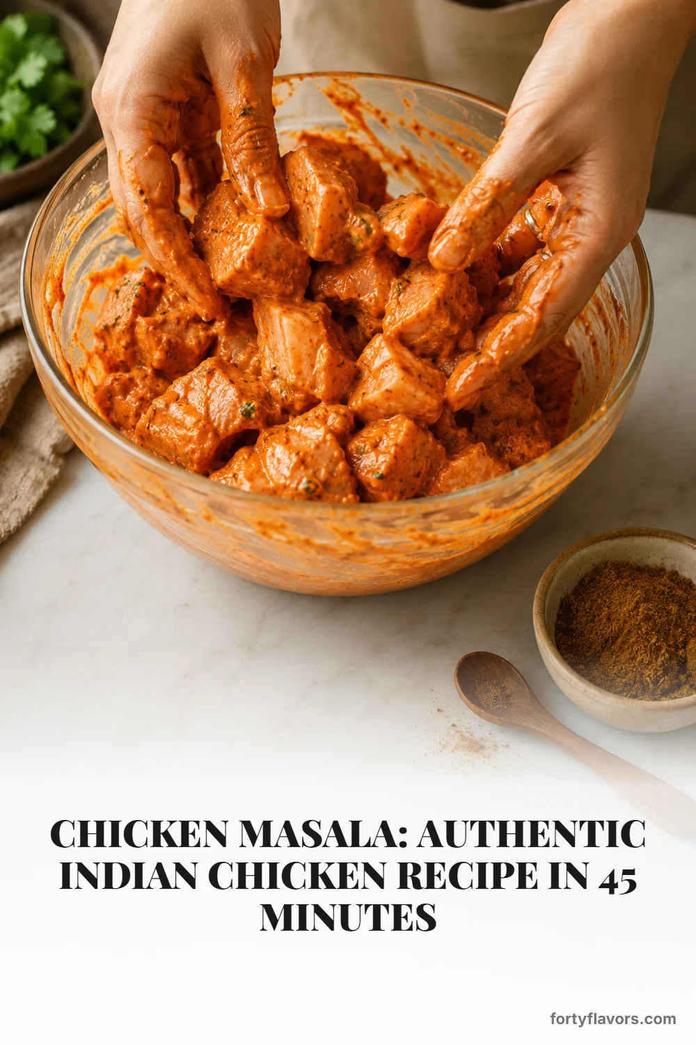 Chicken Masala: Authentic Indian Chicken Recipe in 45 Minutes – Pinterest pin 3