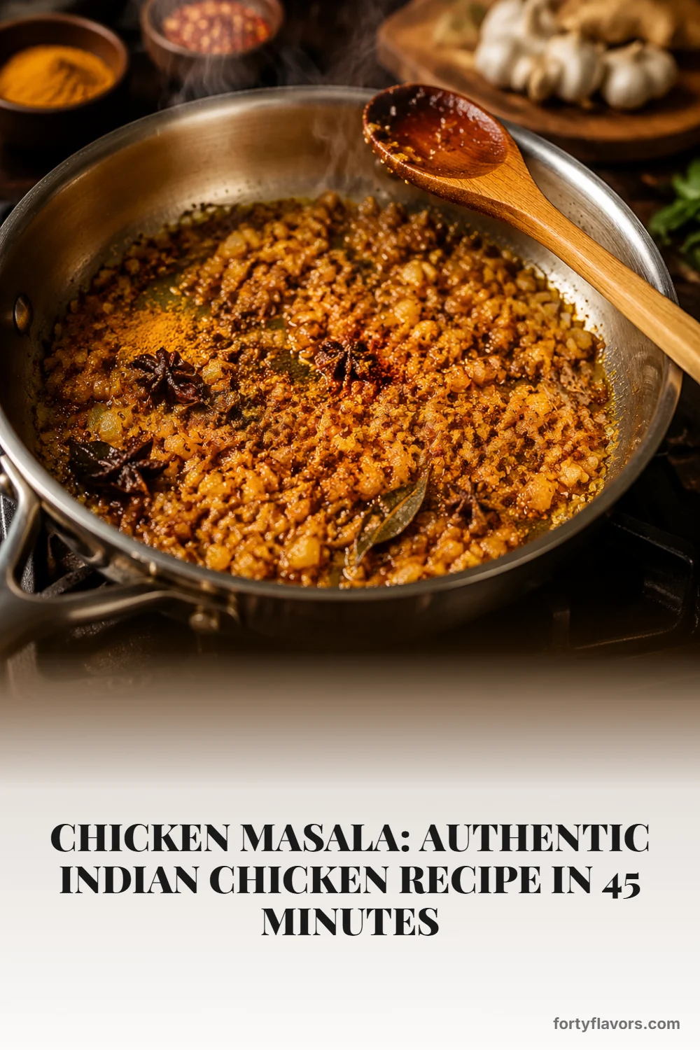 Chicken Masala: Authentic Indian Chicken Recipe in 45 Minutes – Pinterest pin 4