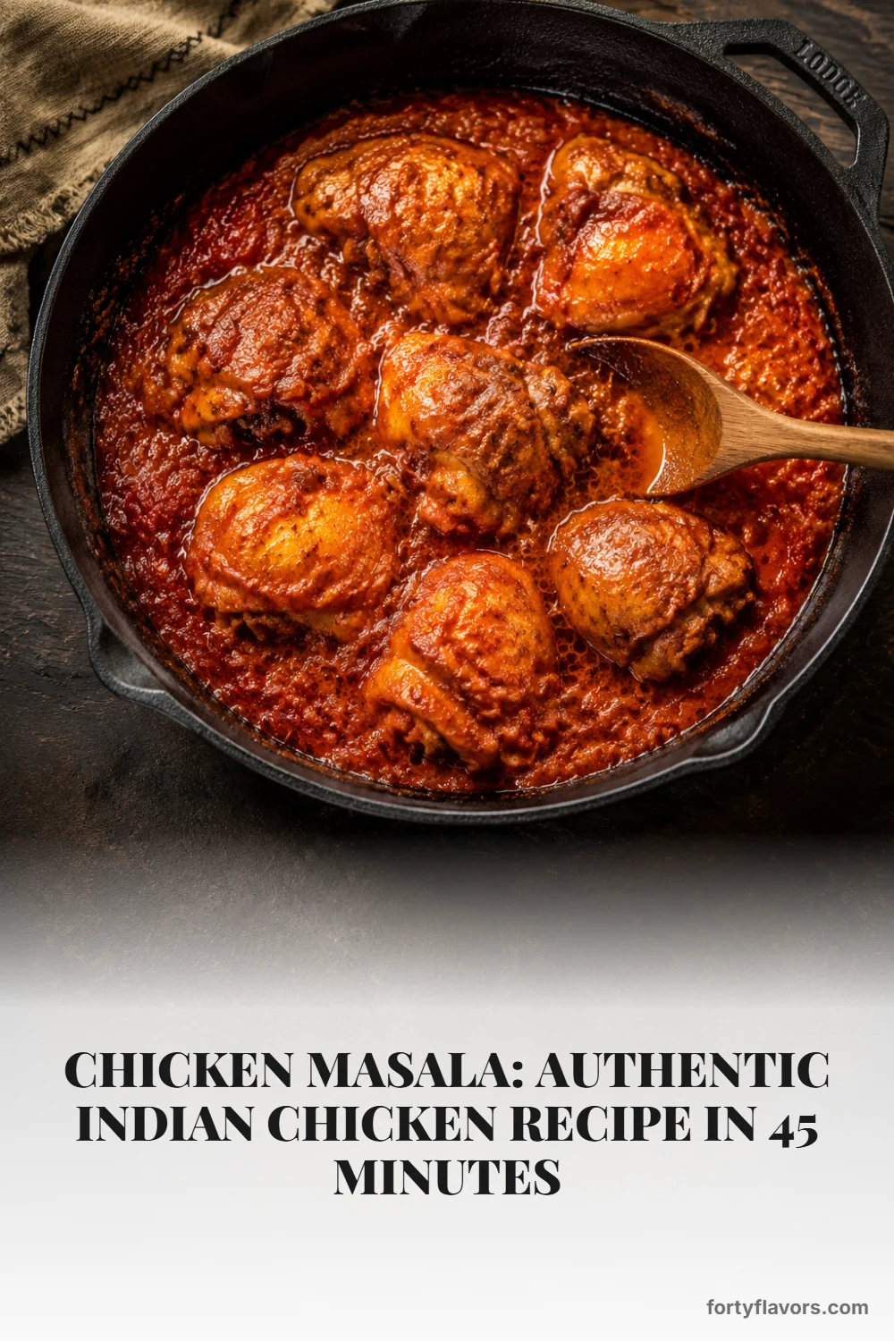 Chicken Masala: Authentic Indian Chicken Recipe in 45 Minutes – Pinterest pin 5