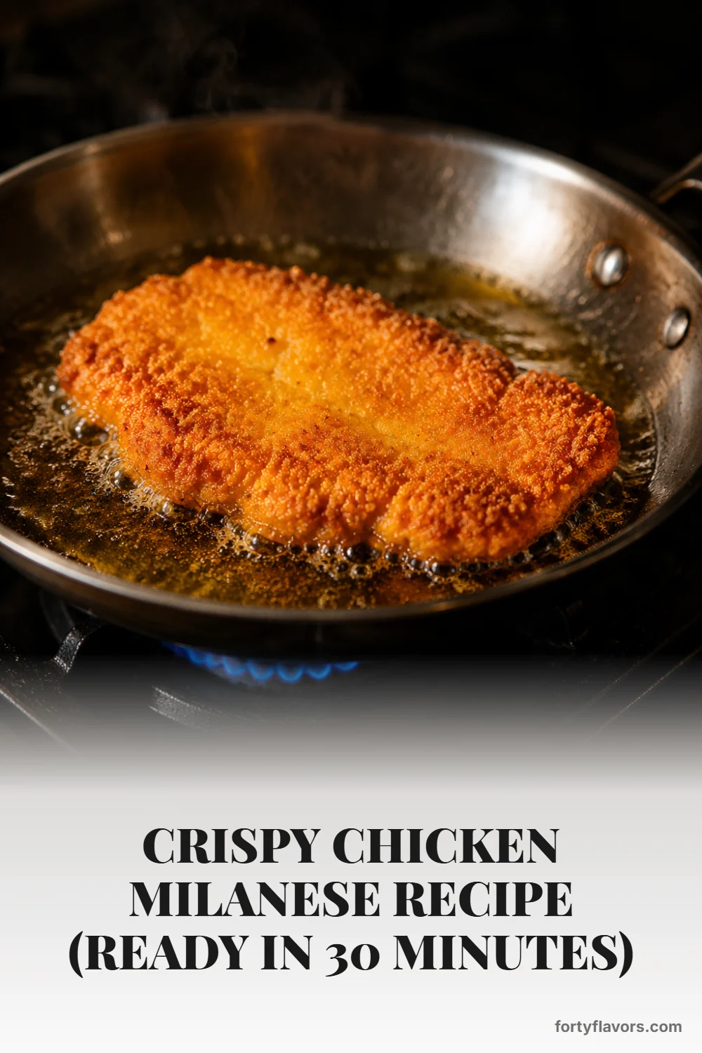Crispy Chicken Milanese Recipe (Ready in 30 Minutes) – Pinterest pin 5