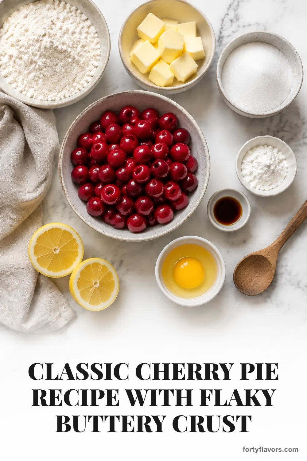 Classic Cherry Pie Recipe with Flaky Buttery Crust – Pinterest pin 2