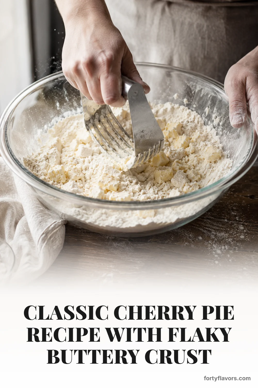 Classic Cherry Pie Recipe with Flaky Buttery Crust – Pinterest pin 3
