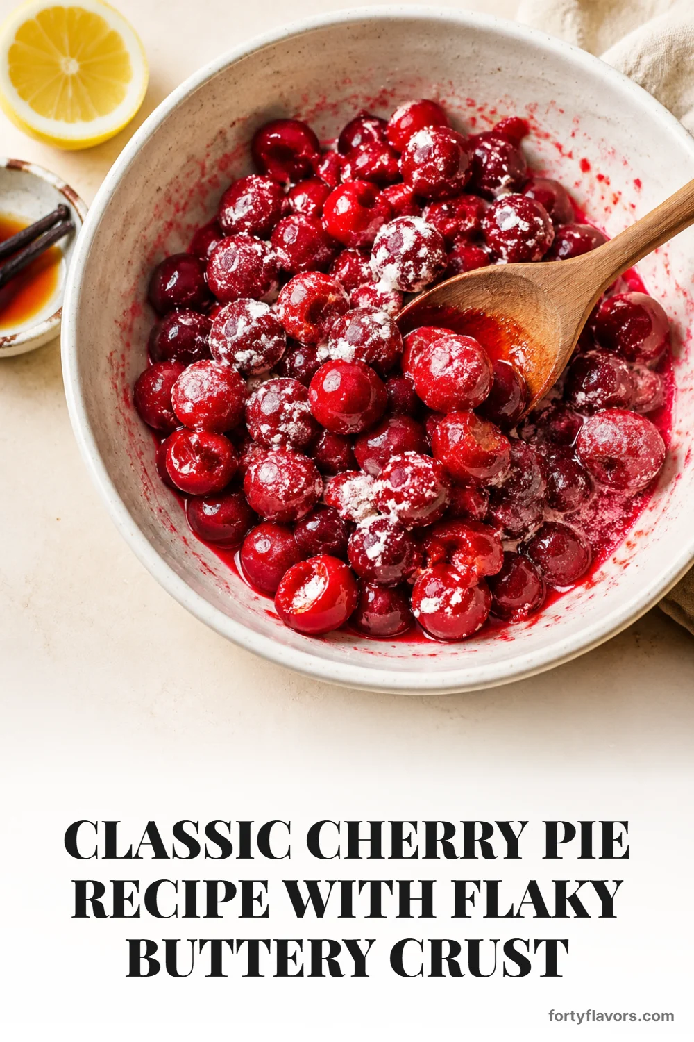 Classic Cherry Pie Recipe with Flaky Buttery Crust – Pinterest pin 4