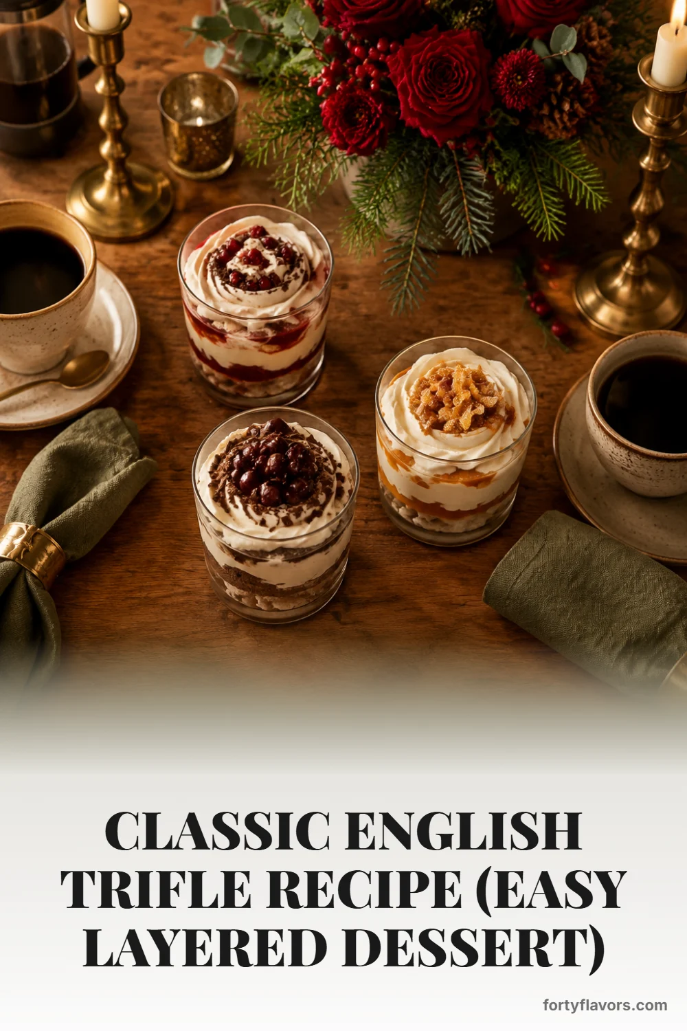 Classic English Trifle Recipe (Easy Layered Dessert) – Pinterest pin 8