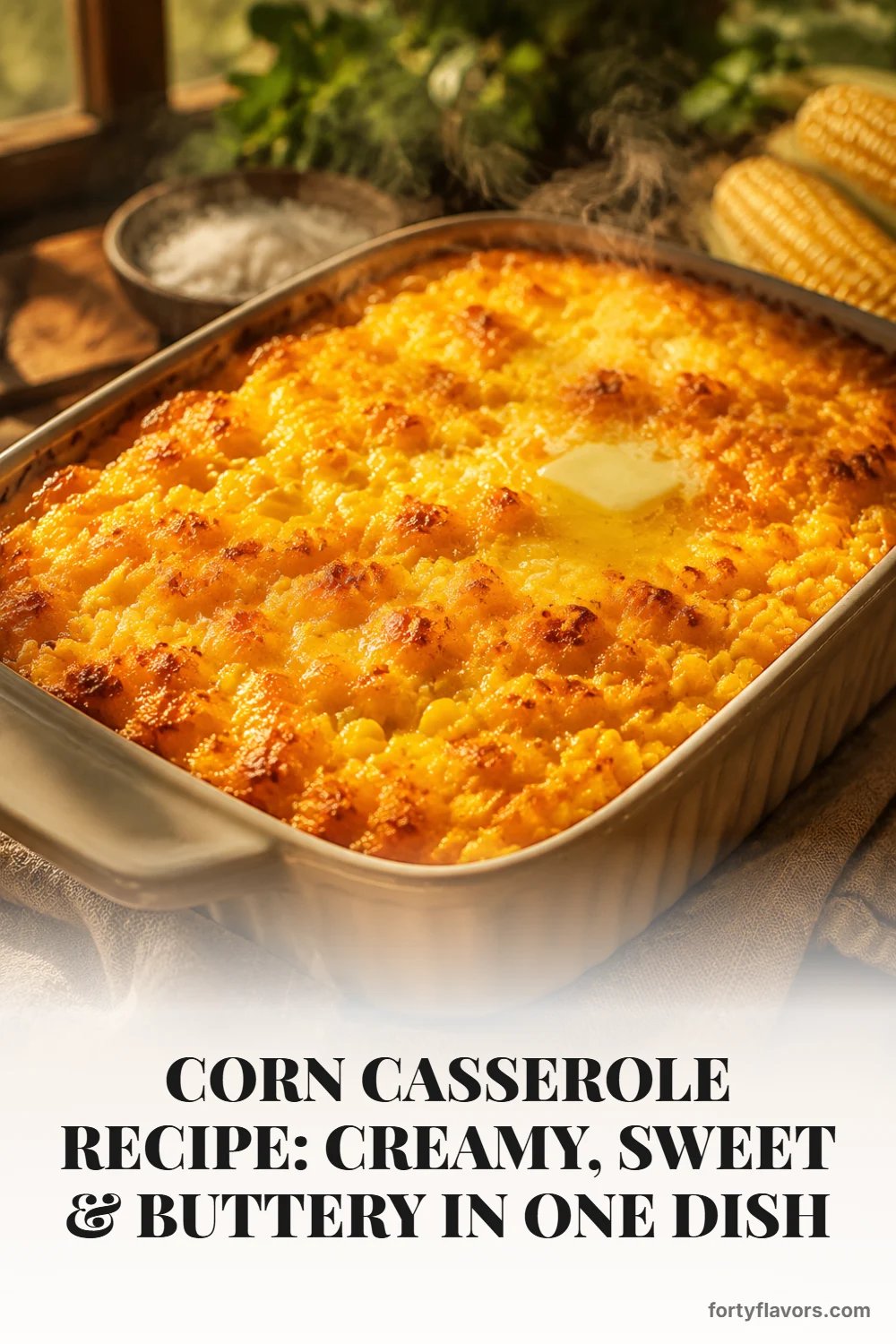 Corn Casserole Recipe: Creamy, Sweet & Buttery in One Dish – Pinterest pin 1