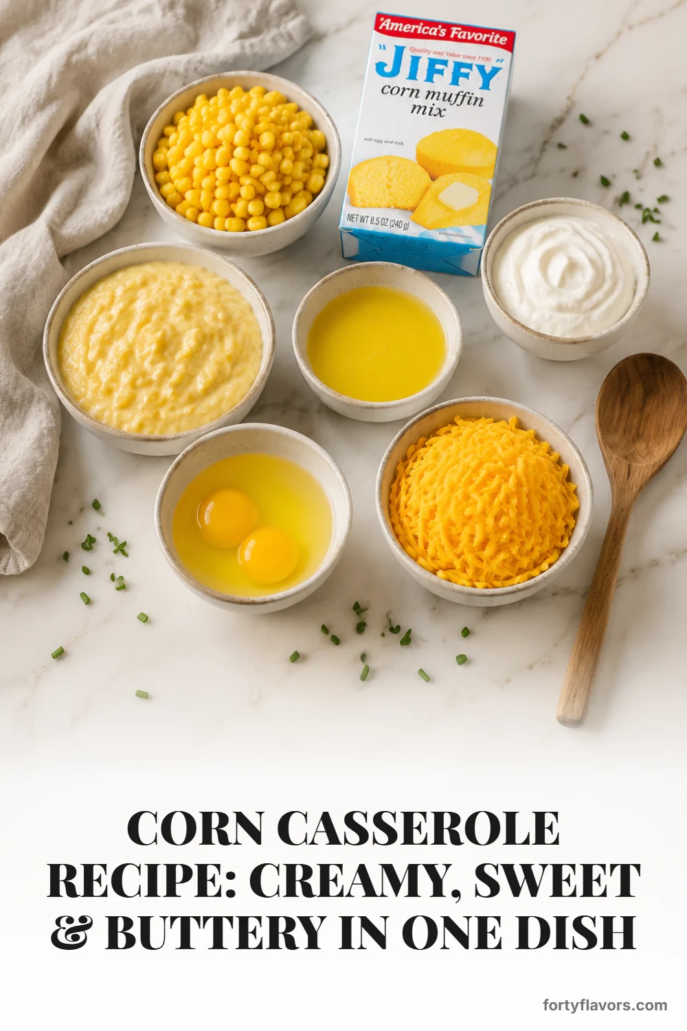 Corn Casserole Recipe: Creamy, Sweet & Buttery in One Dish – Pinterest pin 2